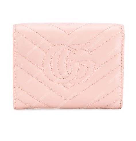 G*u*i gg marmont matelassé wallet baby pink