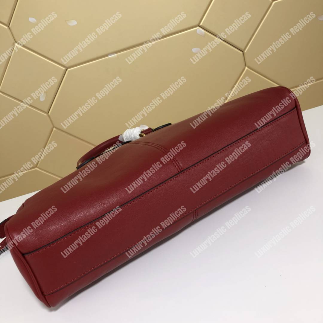 G*u*i re(belle) medium shoulder bag leather red