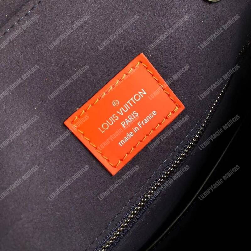 LV Christopher PM Epi Leather Damier Graphite Patchwork Blue