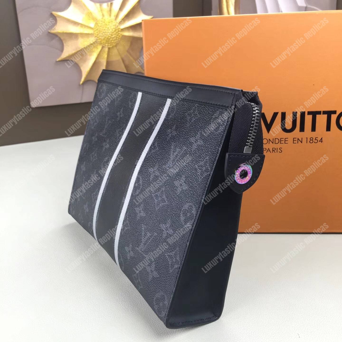 LV Pochette Voyage MM Monogram Eclipse Canvas
