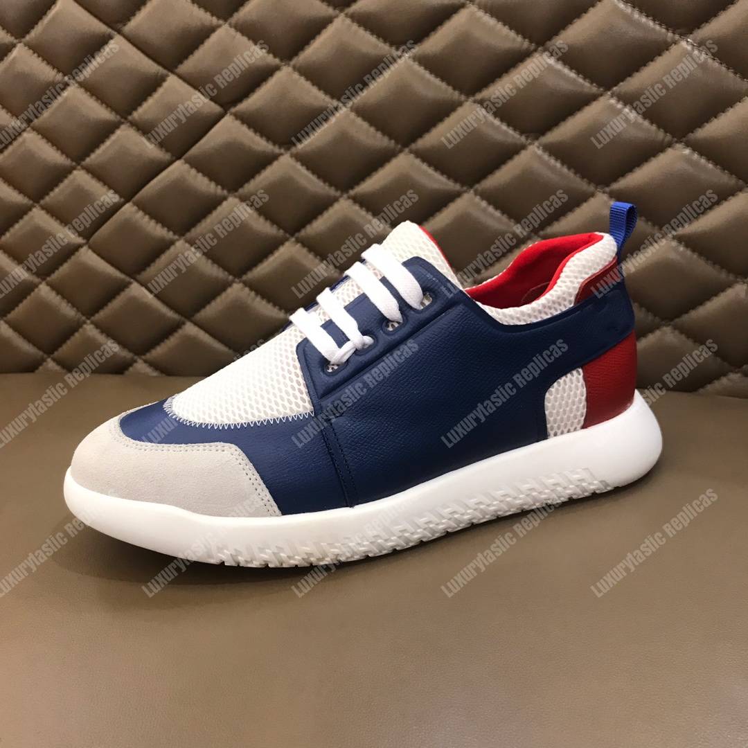 H**mes vitesse sneaker blanc/bleu royal/rouge