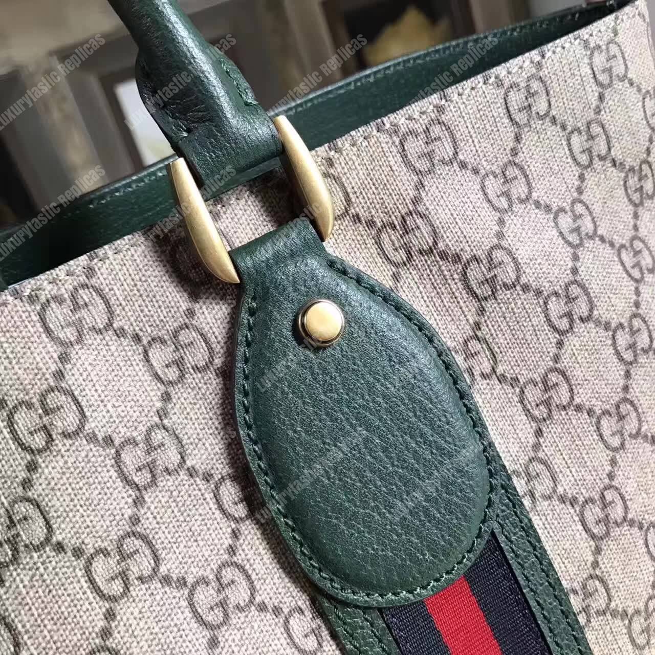 G*u*i gg sup*e tote in beige/green
