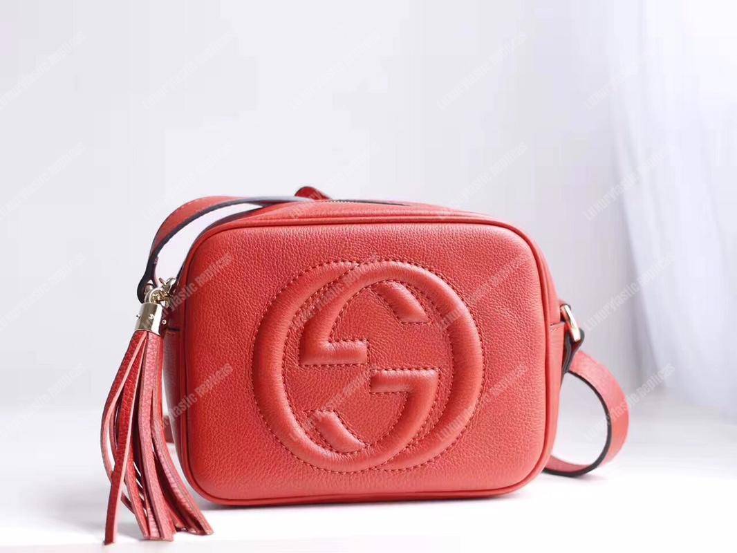 G*u*i soho small leather disco bag red