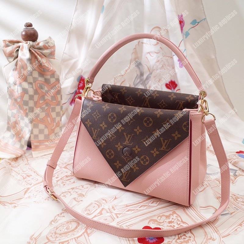 LV Double V Handbag Rose Poudre