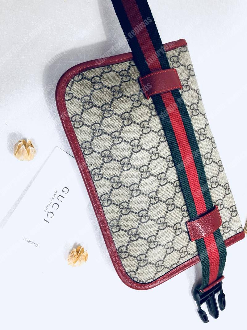 G*u*i gg sup*e belt bag red trims