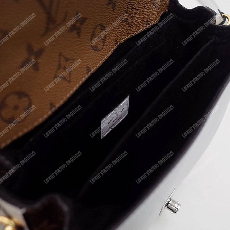 LV Chantilly Lock Monogram Reverse Blanc