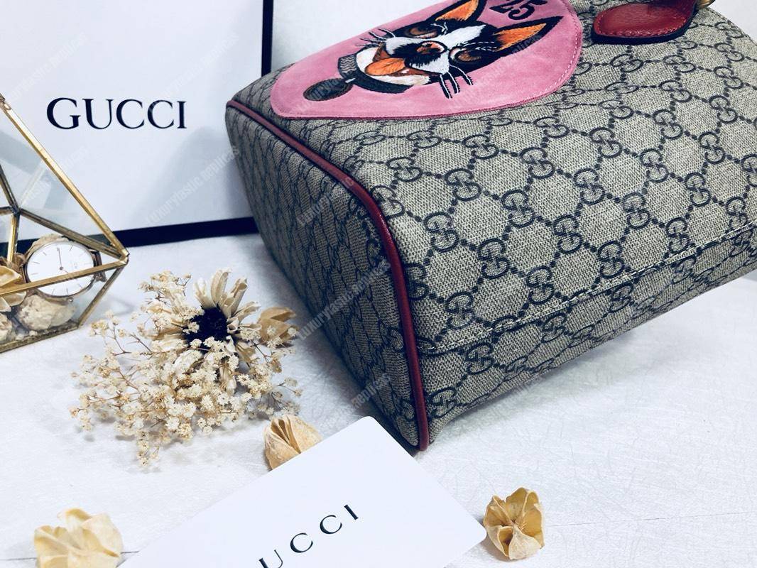 G*u*i pink bosco patch gg sup*e tote bag
