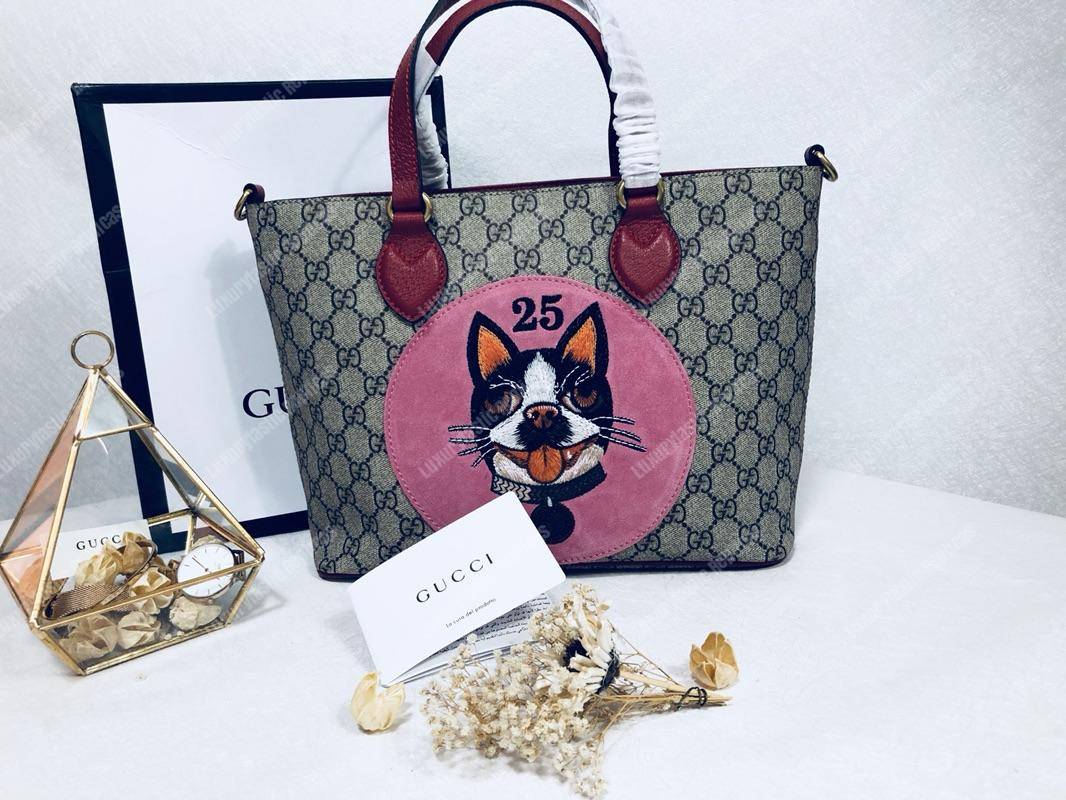 G*u*i pink bosco patch gg sup*e tote bag