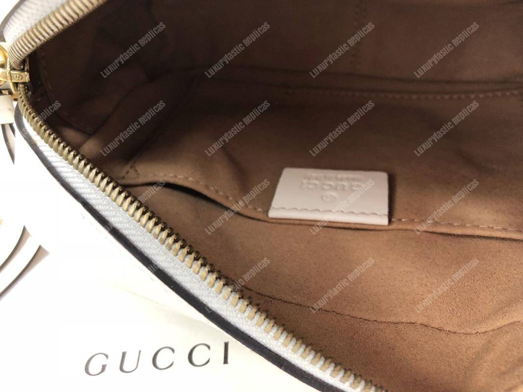 G*u*i gg marmont matelassé mini bag white