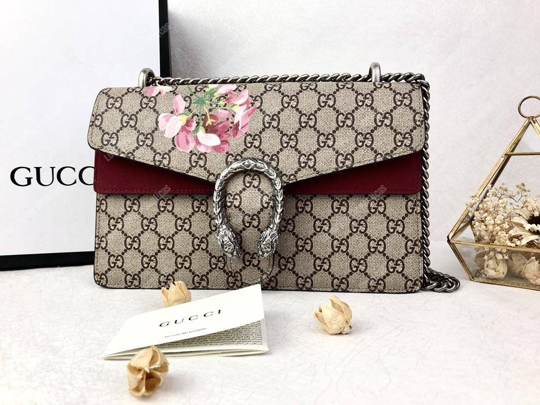 G*u*i dionysus gg sup*e blooms shoulder bag burgundy