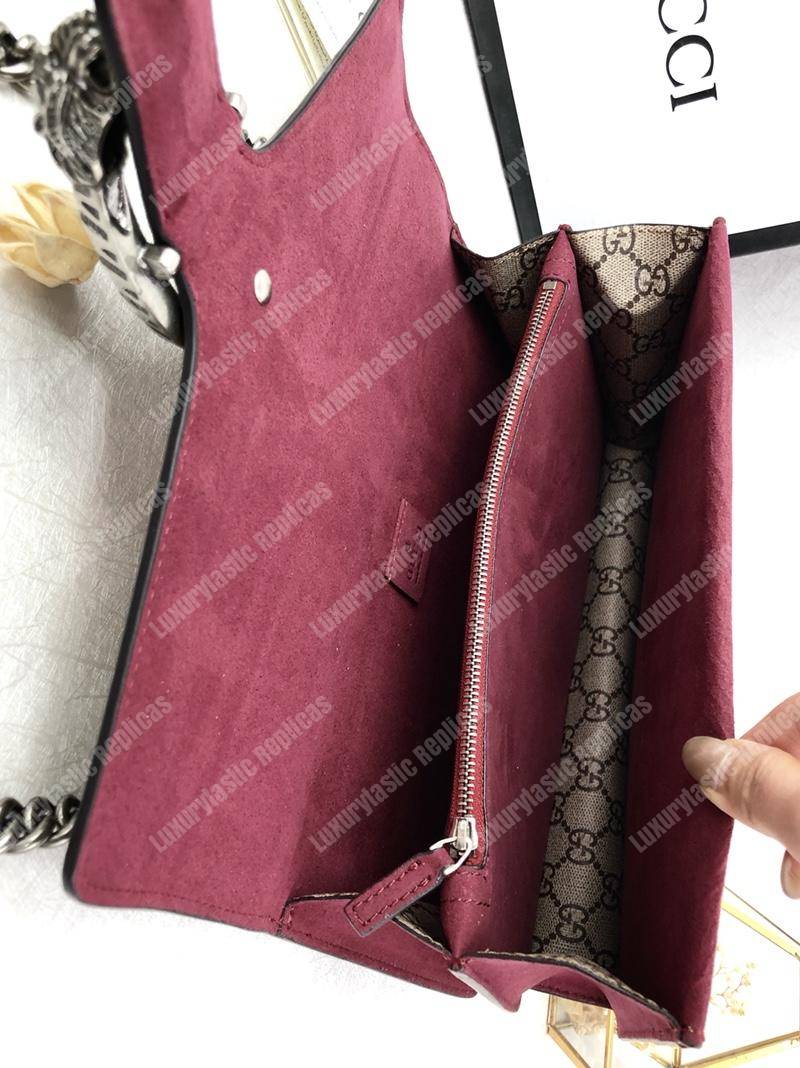 G*u*i dionysus gg sup*e blooms shoulder bag burgundy