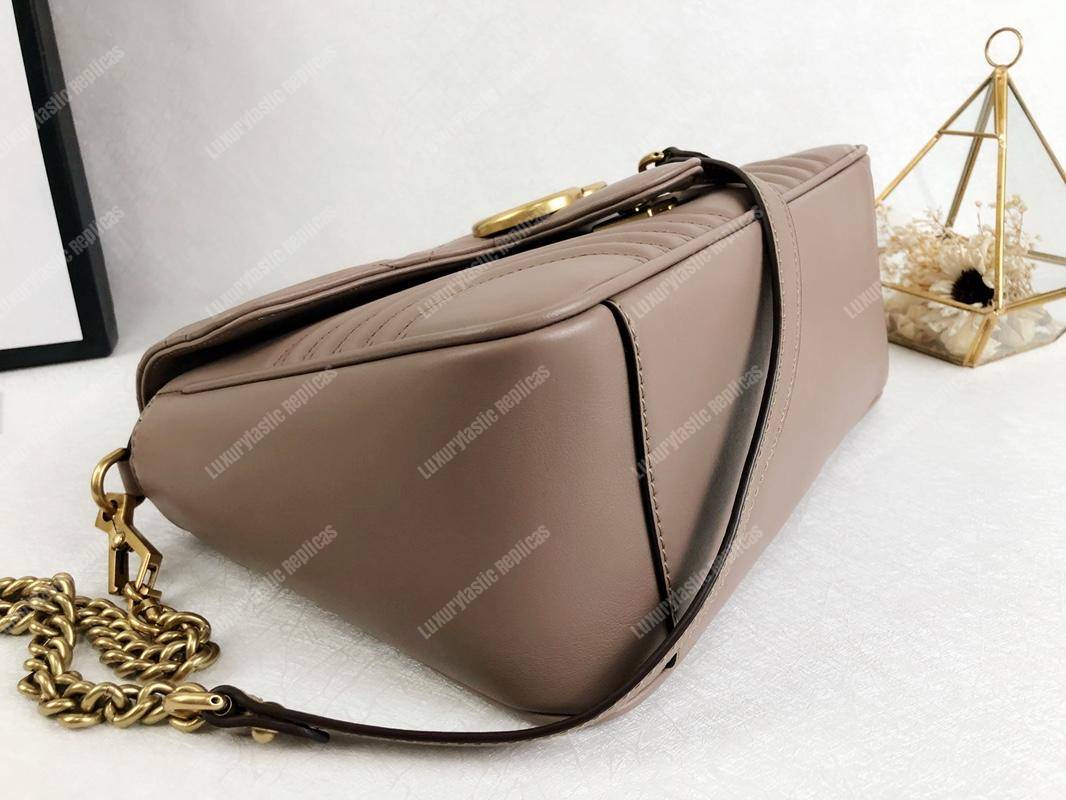 G*u*i gg marmont small top handle bag dusty pink matelasé