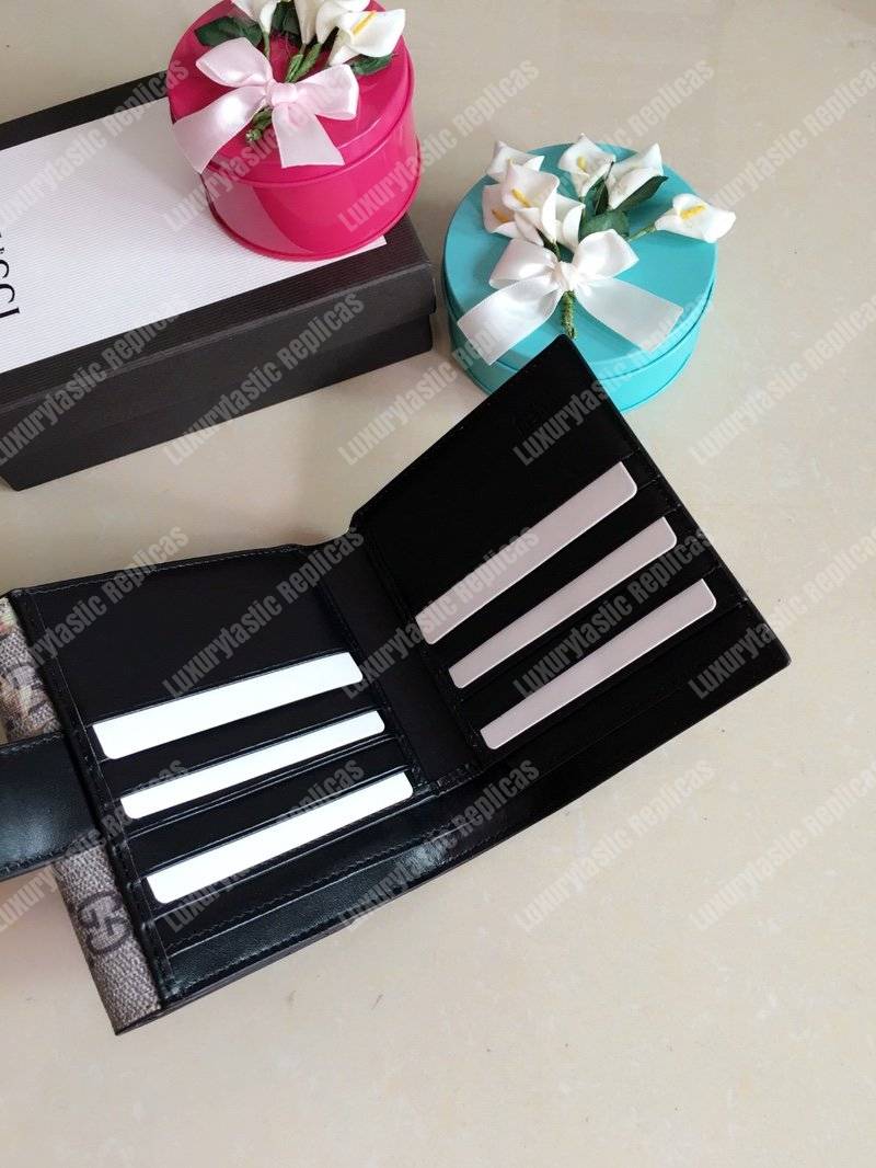 G*u*i gg blooms french flap wallet white