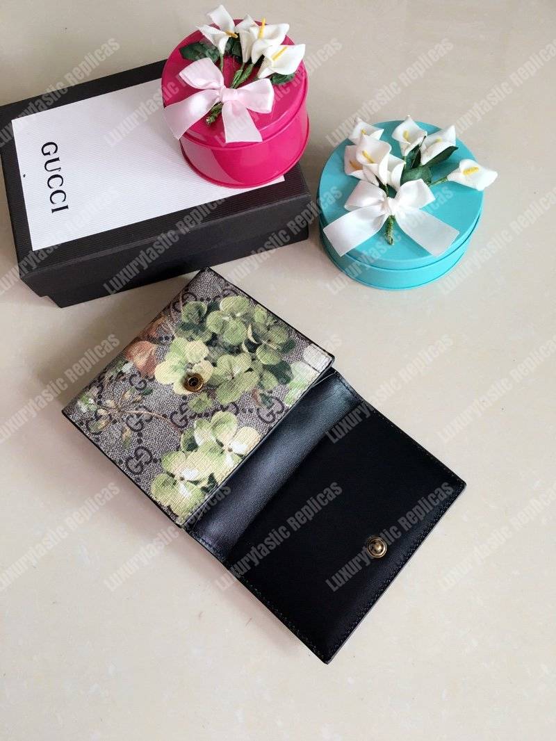 G*u*i gg blooms french flap wallet white