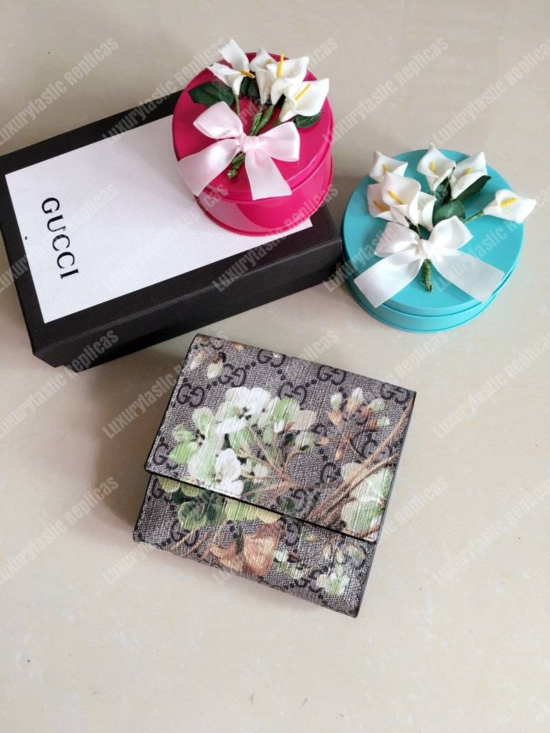 G*u*i gg blooms french flap wallet white