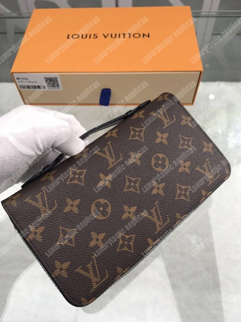 LV Zippy XL Wallet Monogram Macassar Canvas