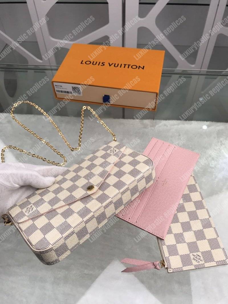 LV Pochette Felicie Damier Azur Canvas