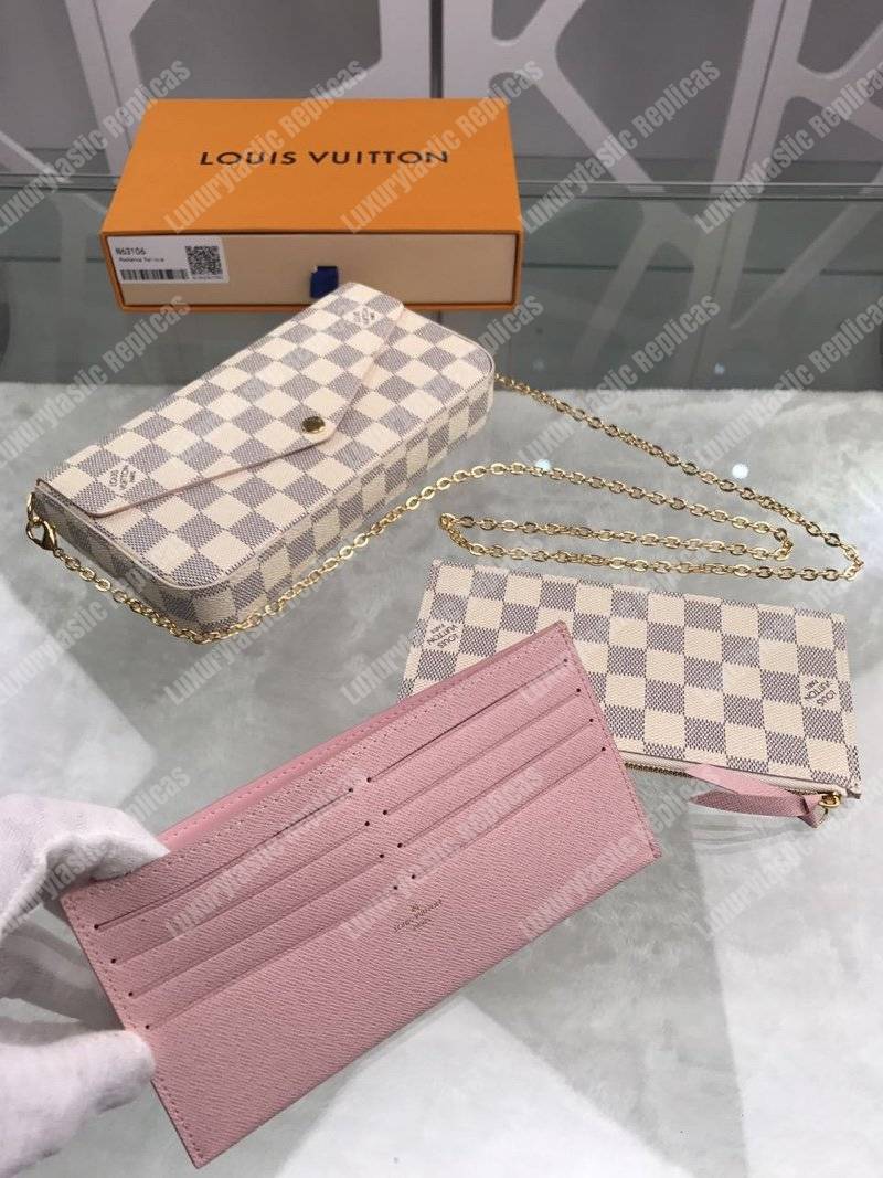LV Pochette Felicie Damier Azur Canvas
