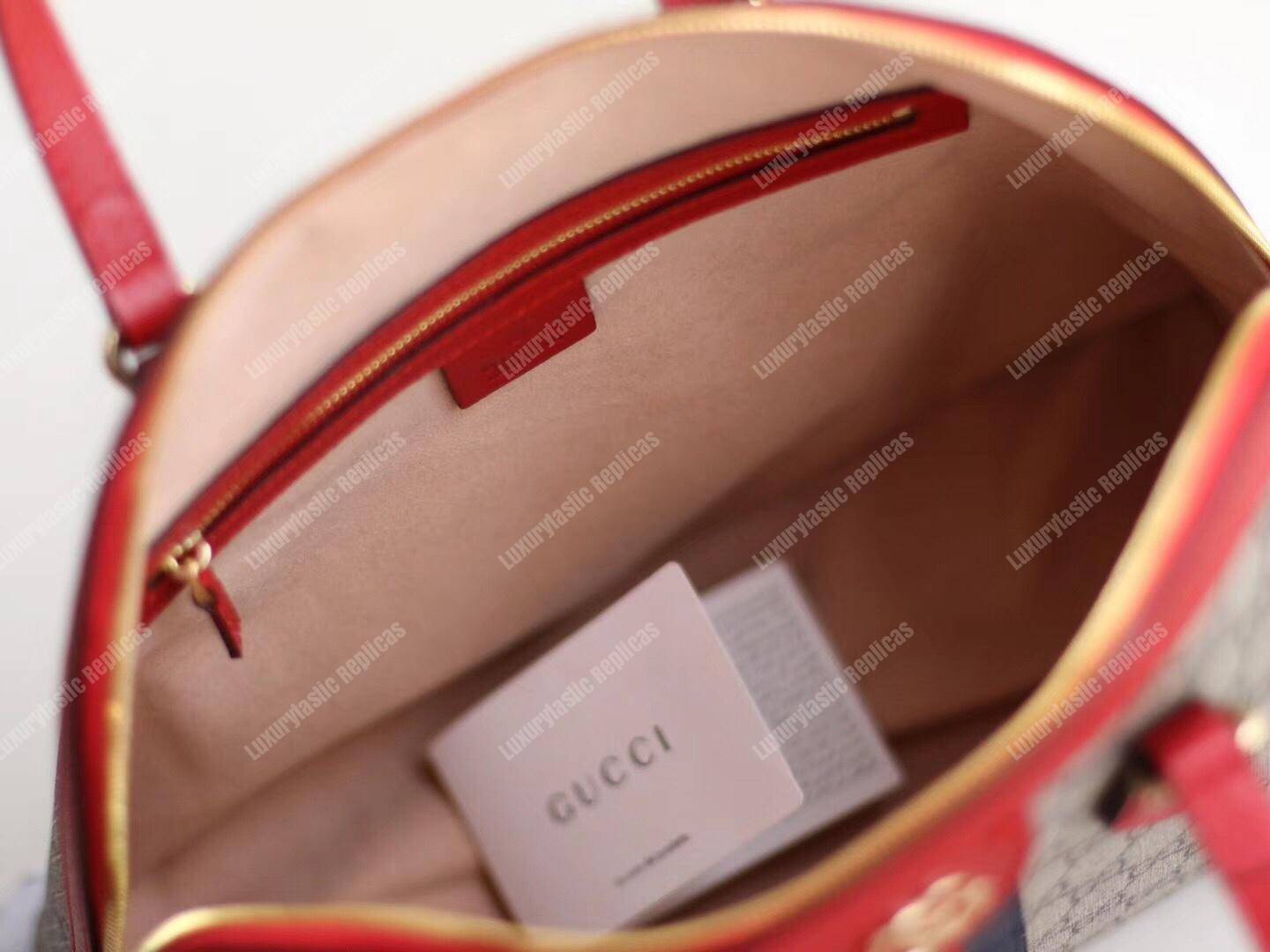 G*u*i ophidia gg medium top handle bag red