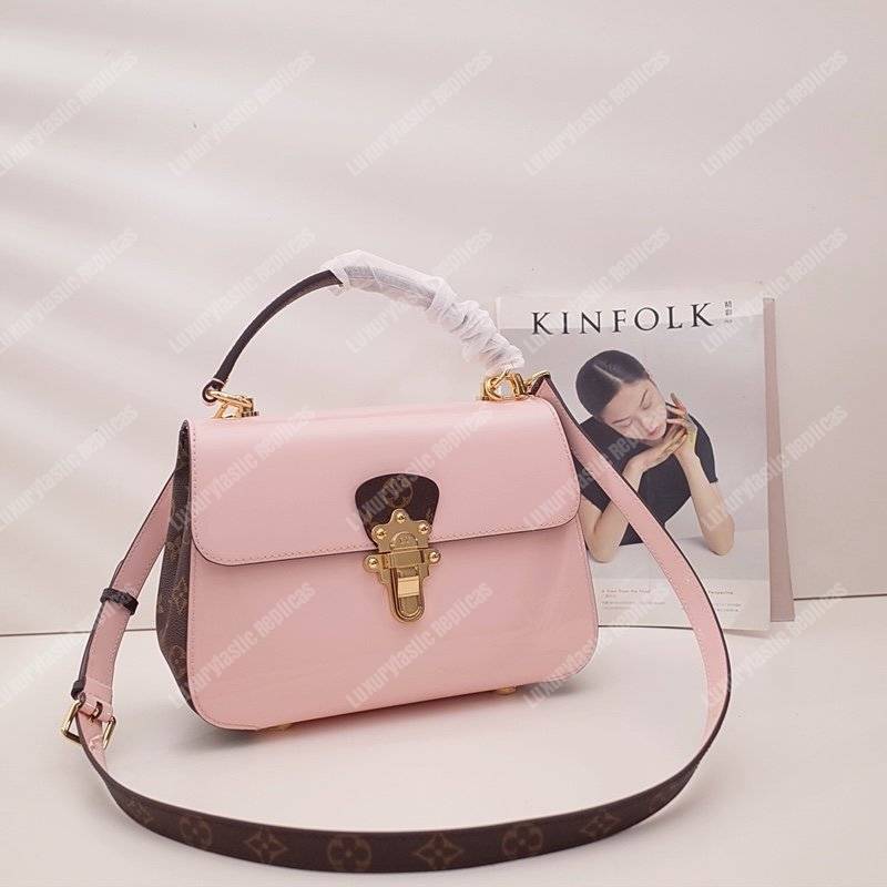 LV Cherrywood PM Patent Leather Rose Ballerine