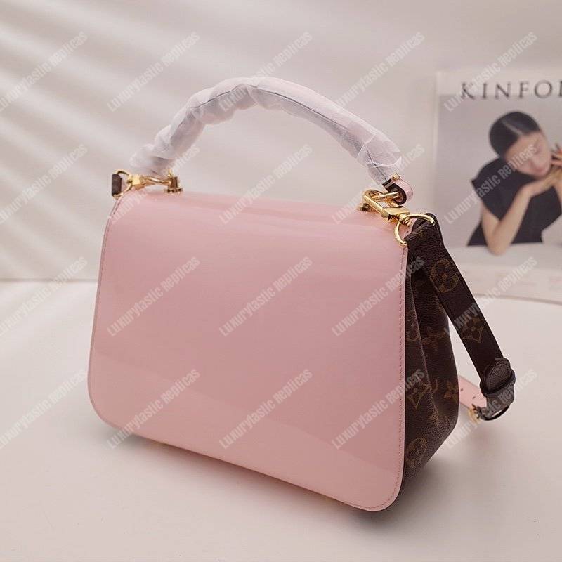 LV Cherrywood PM Patent Leather Rose Ballerine