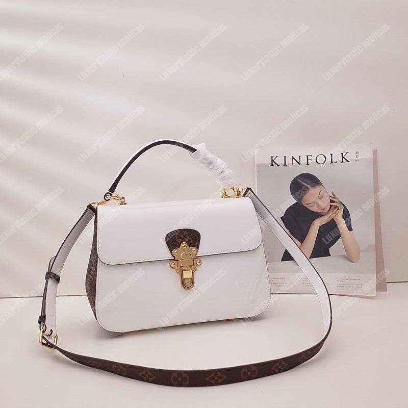 LV Cherrywood PM Patent Leather Blanc