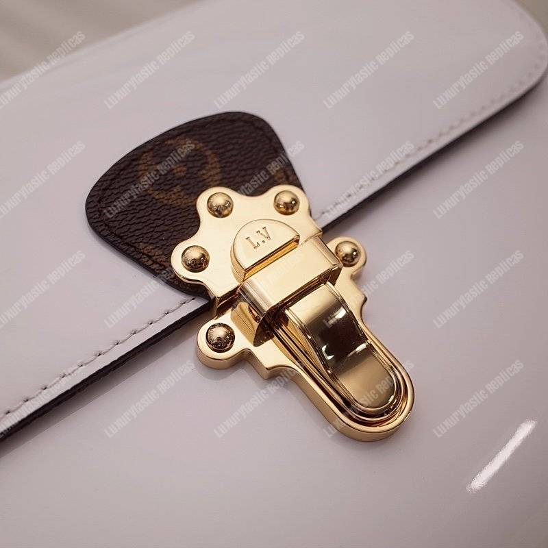 LV Cherrywood PM Patent Leather Blanc