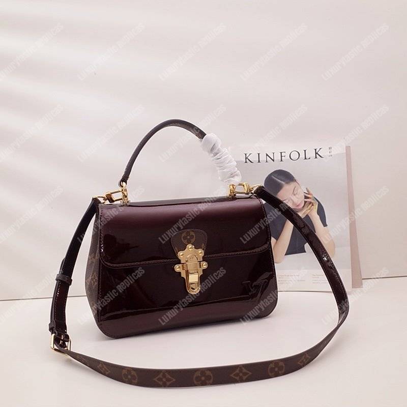 LV Cherrywood PM Patent Leather Amarante