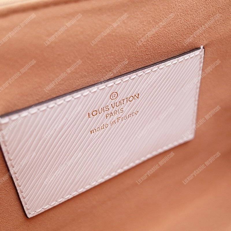 LV Twist MM Epi Leather White Gold-Colored Lock