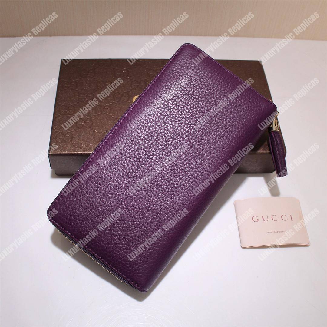 G*u*i soho zip around wallet purple