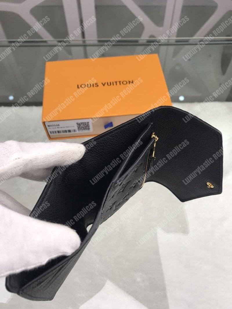 LV Curieuse Compact Wallet Monogram Empreinte Black