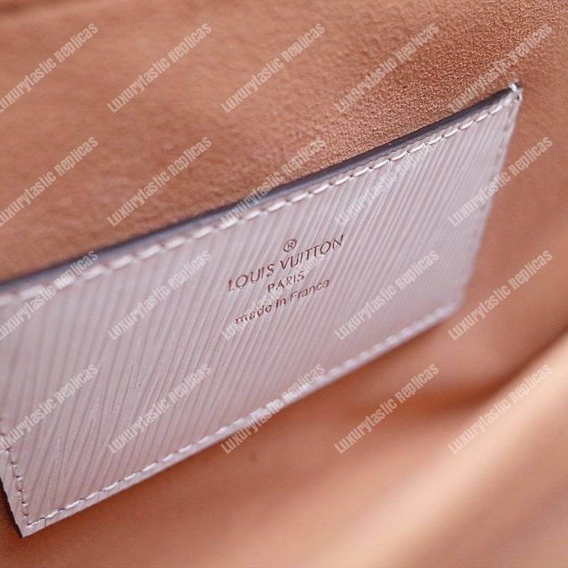 LV Twist MM Epi Leather V Signature Blanc