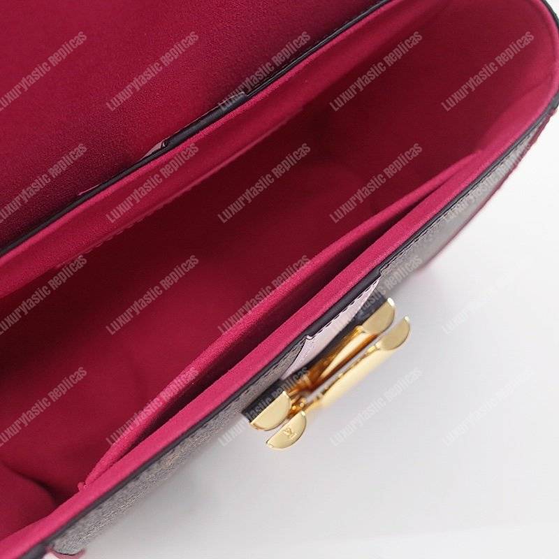 ﻿LV Twist MM Epi Leather With Monogram Canvas Pink