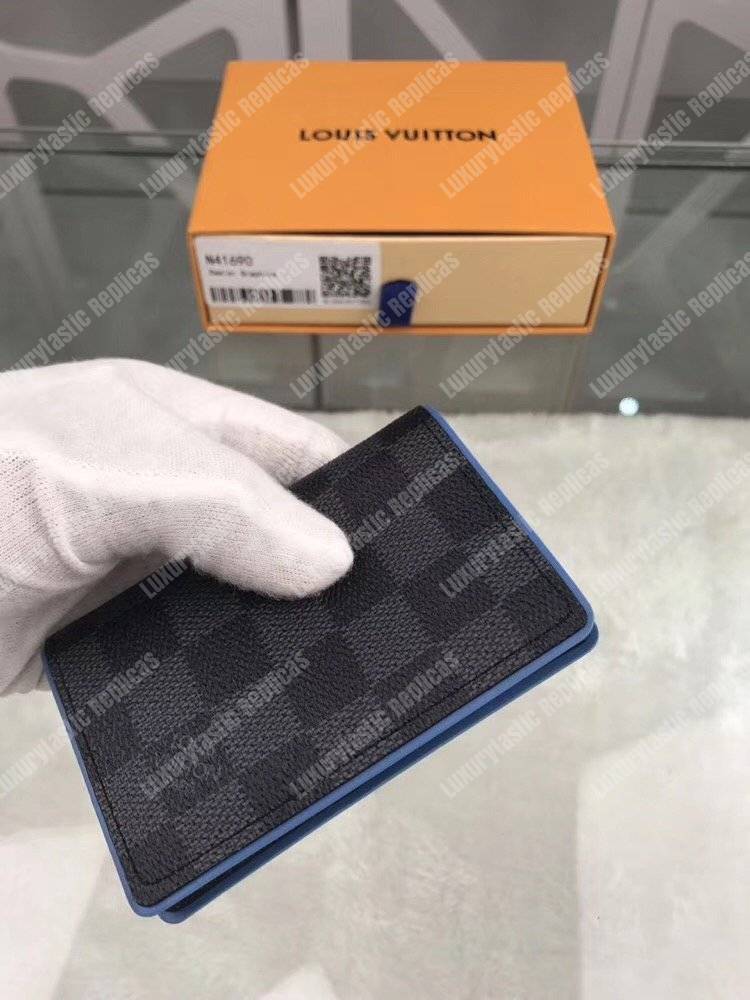 LV Pocket Organizer Damier Graphite Canvas Blue
