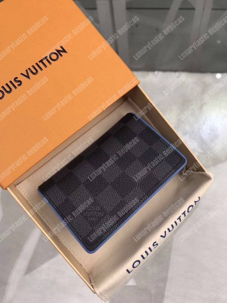 LV Pocket Organizer Damier Graphite Canvas Blue