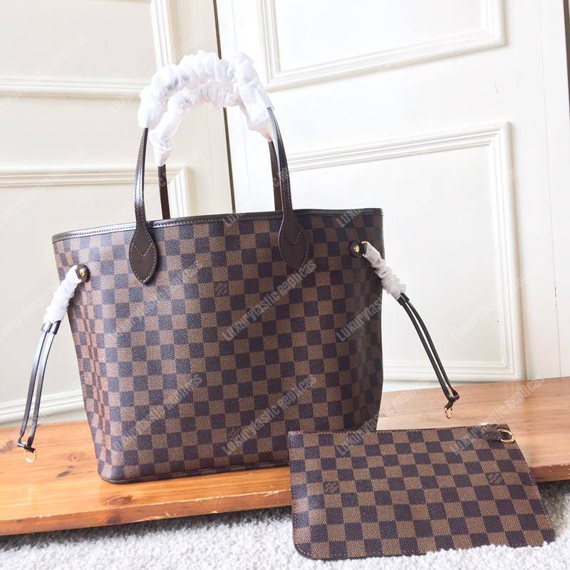 LV Neverfull MM Damier Ebene Cherise