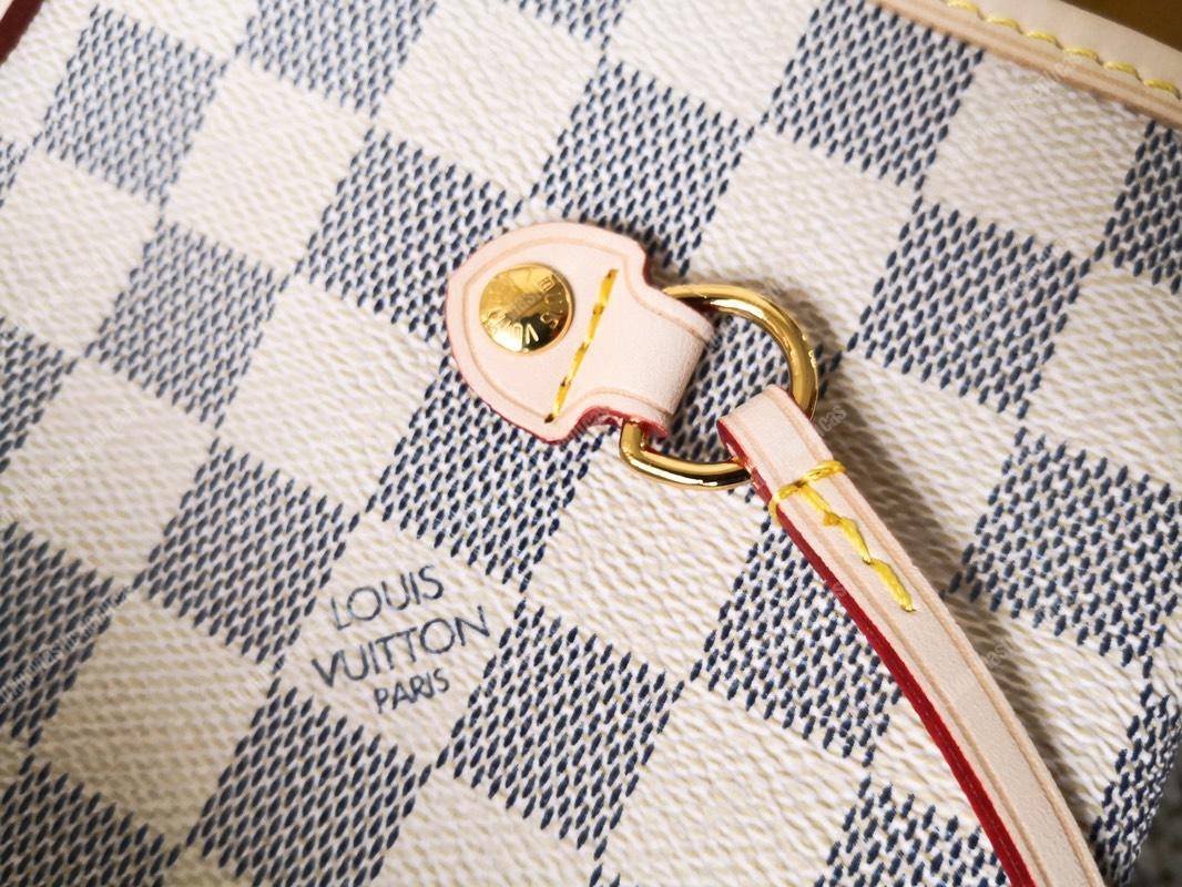 LV Neverfull MM Damier Azur Rose Ballerine