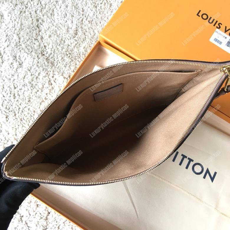 LV Daily Pouch Monogram Empreinte Gris