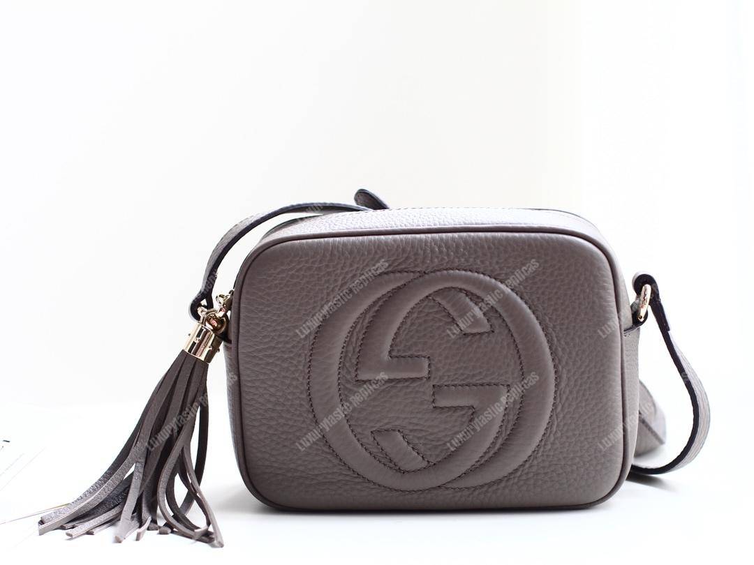 G*u*i soho small leather disco bag grey