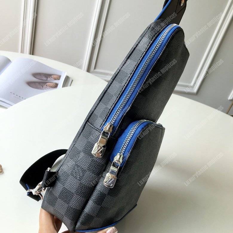 LV Avenue Sling Bag Damier Graphite Gray/Blue