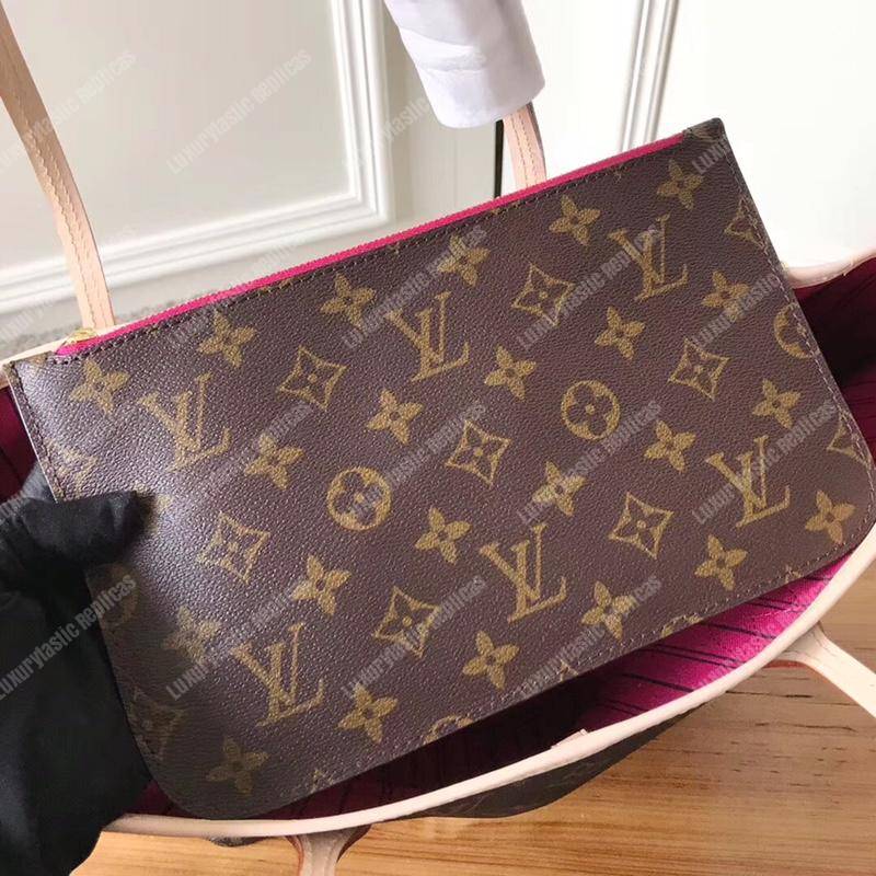 LV Neverfull MM Monogram Pivoine