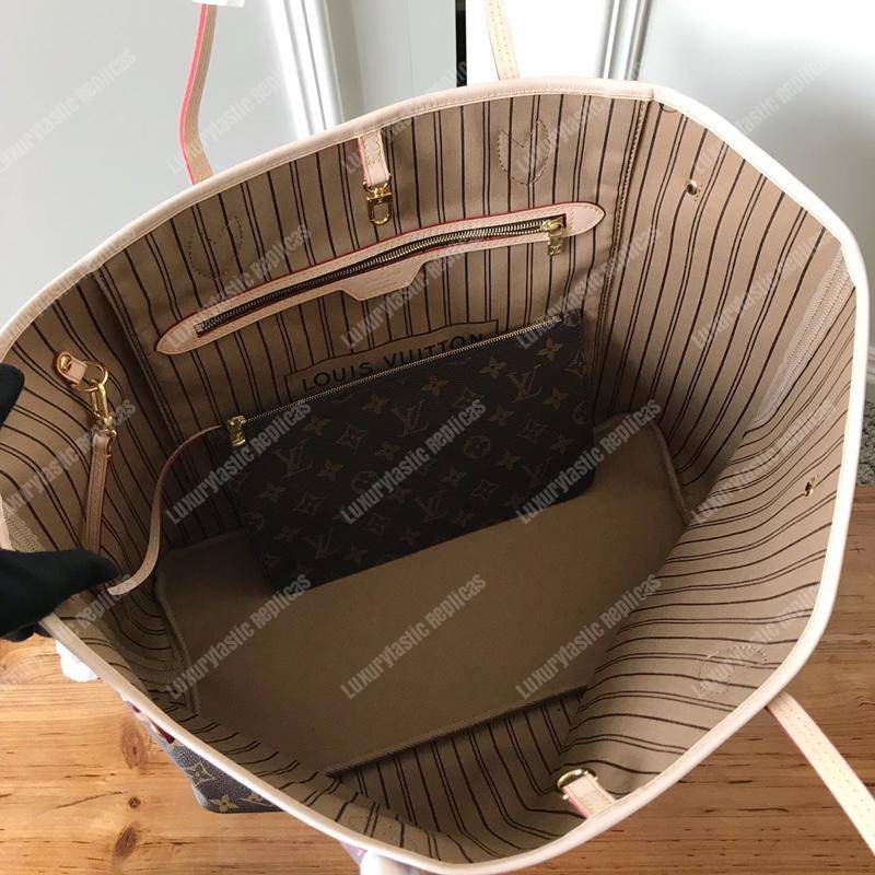 LV Neverfull GM Monogram Beige
