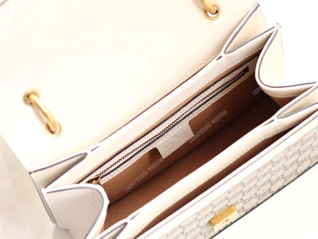 G*u*i queen margaret gg small top handle bag white