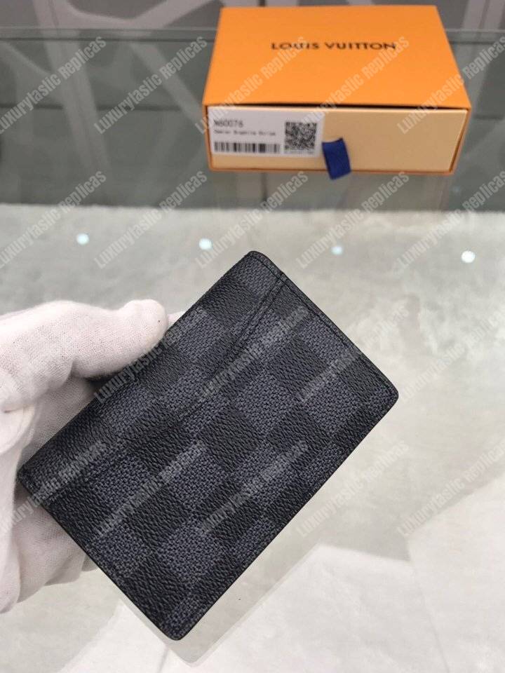 LV Pocket Organizer Damier Graphite Blue Stripe