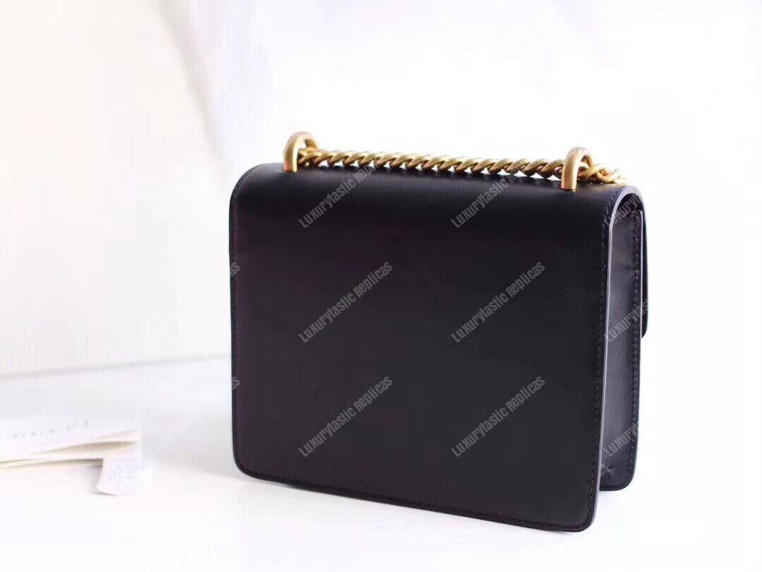 G*u*i gg small marmont leather shoulder bag black