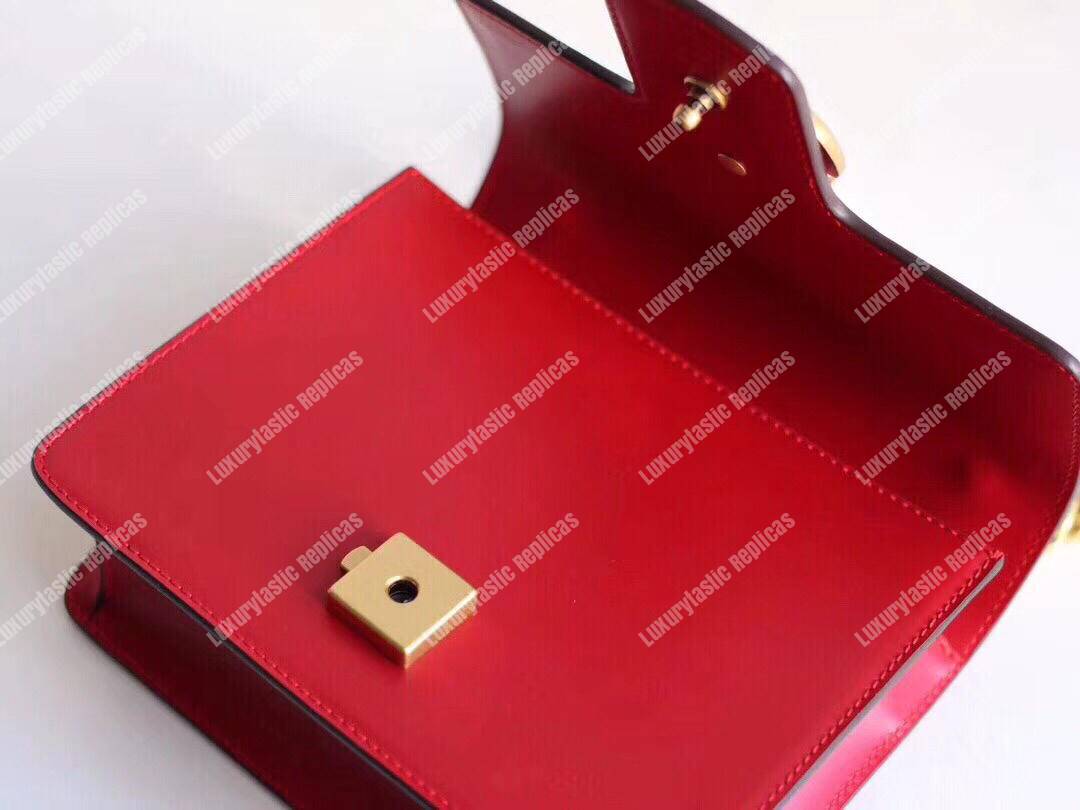 G*u*i gg small marmont leather shoulder bag red