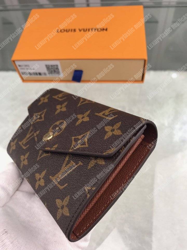 LV Sarah Compact Wallet Monogram Canvas Brown