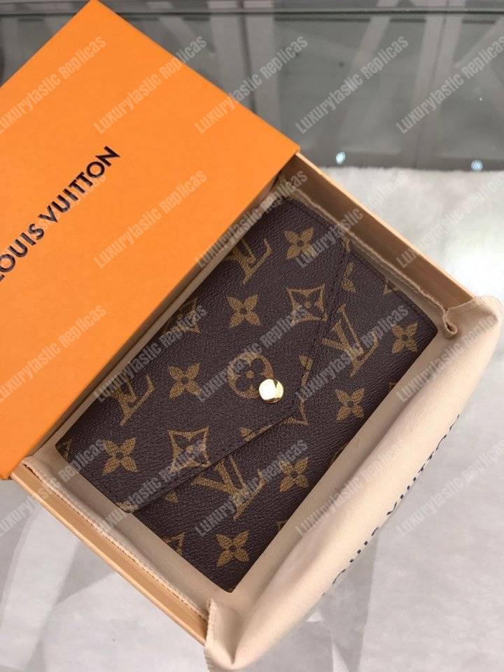 LV Sarah Compact Wallet Monogram Canvas Brown
