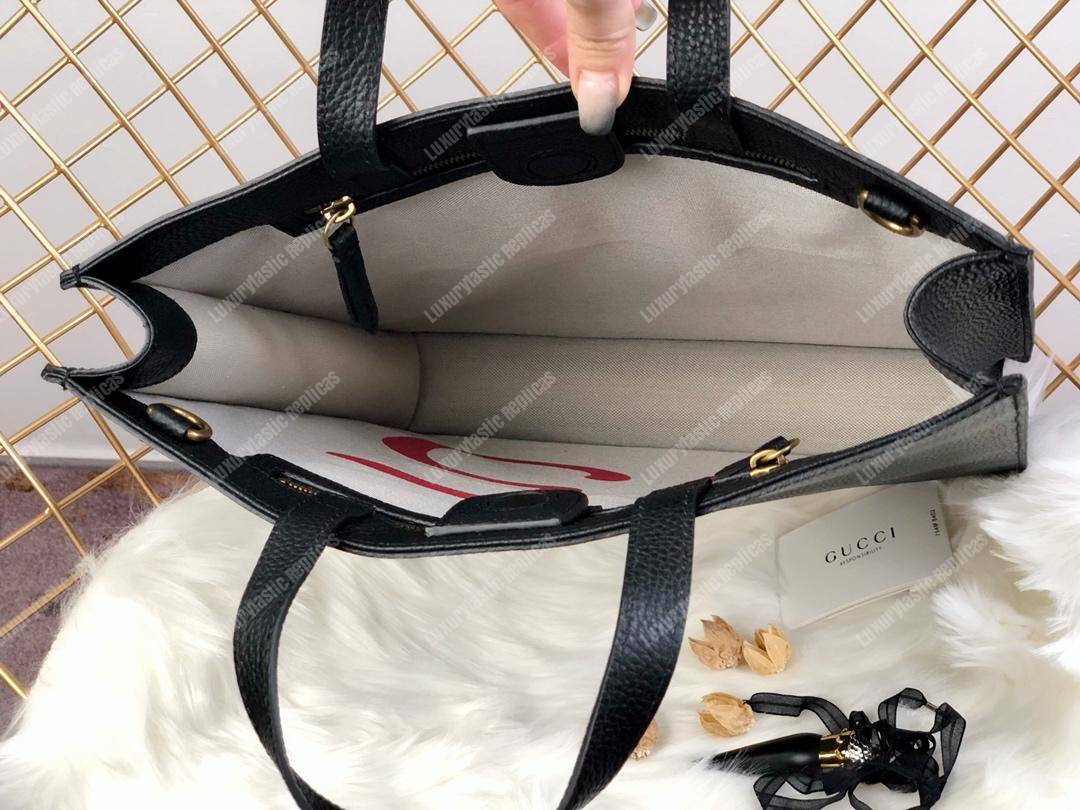 G*u*i kingsnake print leather tote