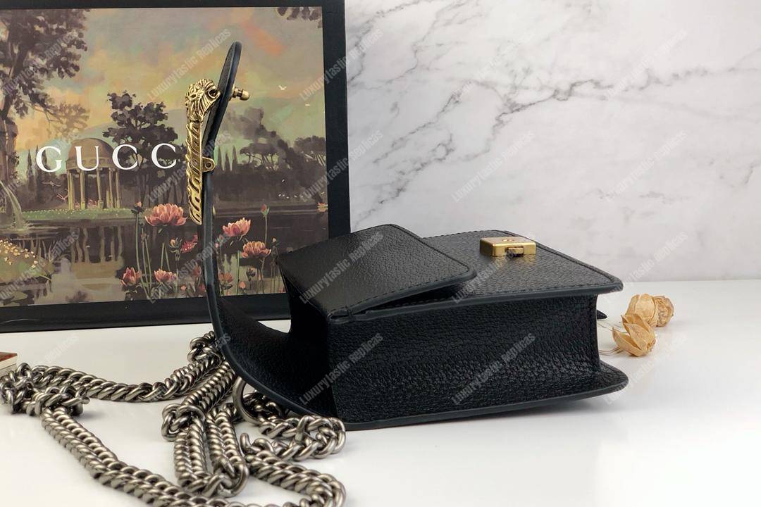 G*u*i dionysus leather mini bag black green red web